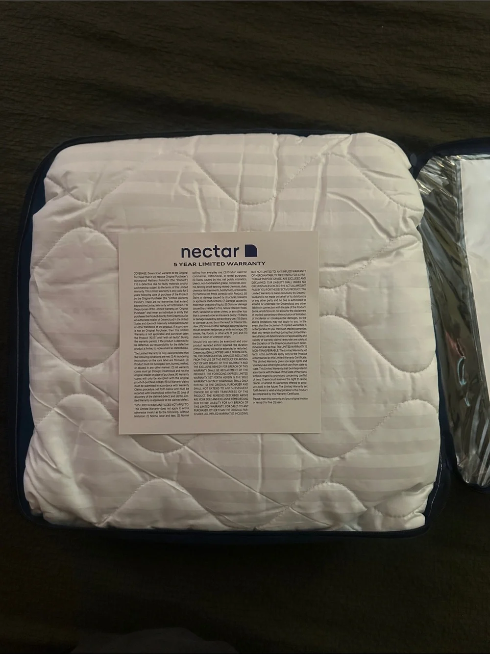 Nectar Deluxe Waterproof Quilted Mattress Protector - White